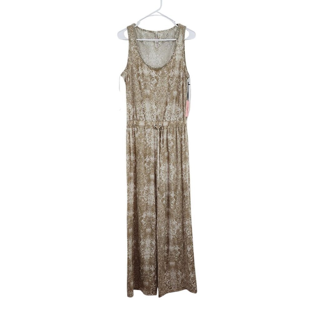 Juicy Couture Women's Desert Dusk Snakeskin Beaded Sleeveless Jumpsuit Sz S